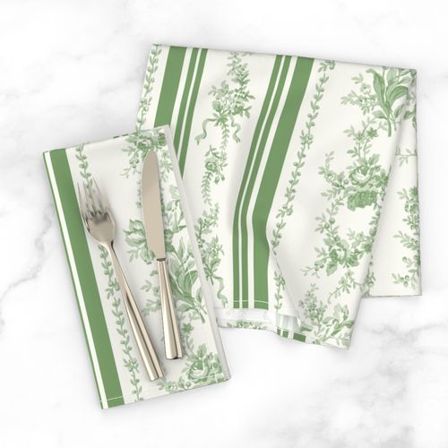 Belevedere Floral Stripe ~ Custom Green  