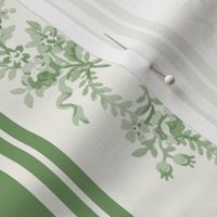 Belevedere Floral Stripe ~ Custom Green  