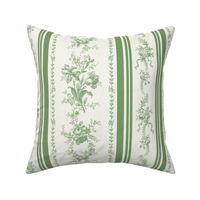 Belevedere Floral Stripe ~ Custom Green  