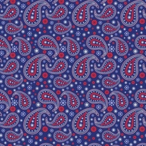 Paisley Red-White-Blue