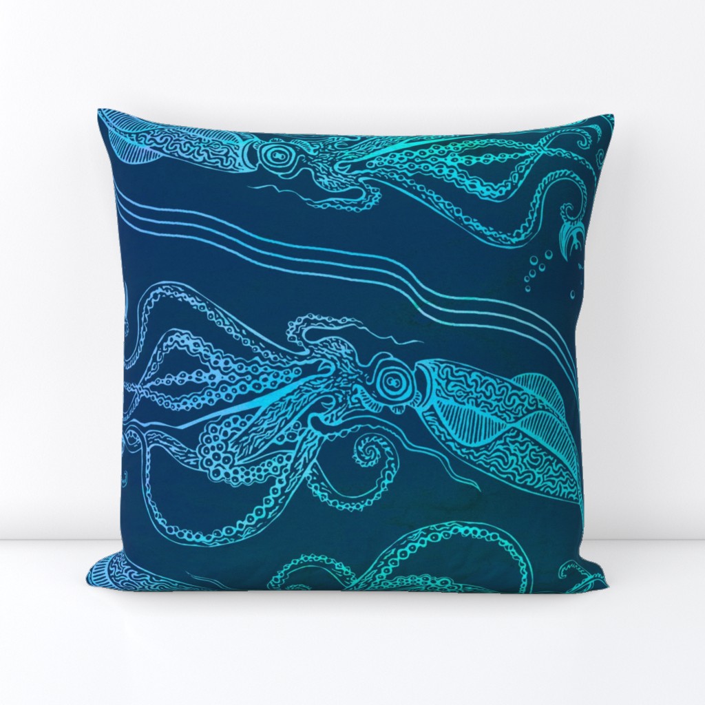 Kraken —water colour turquoise 