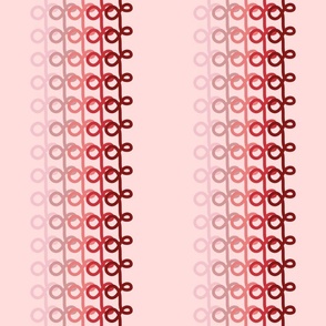 Jumbo Scale - Vertical Loopy Lines - Strawberry Milkshake Ombre