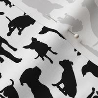 Pitbull Breed Silhouettes - BW medium scale