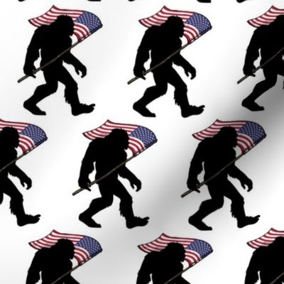 Patriotic Bigfoot March - Stars & Stripes Sasquatch