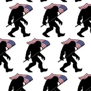 Patriotic Bigfoot March - Stars & Stripes Sasquatch
