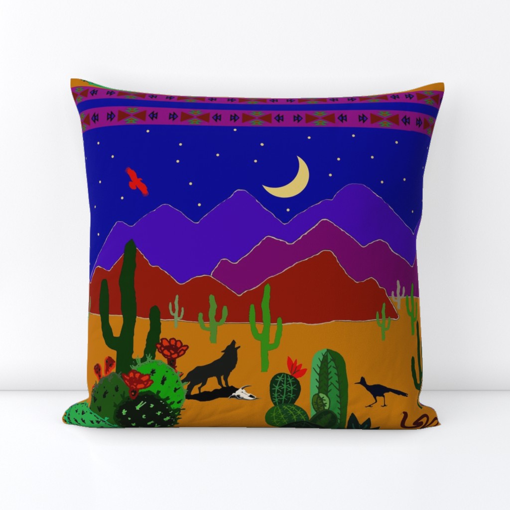 From My Window -Midnight  Southwest Desert Mountains - Arizona -  Design 11392193