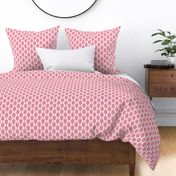 438 - Small scale Hot Pink and White Modern Damask Papercut:  small scale for home decor, apparel and soft furnishings