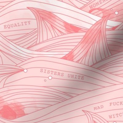 Rolling sea feminism pink