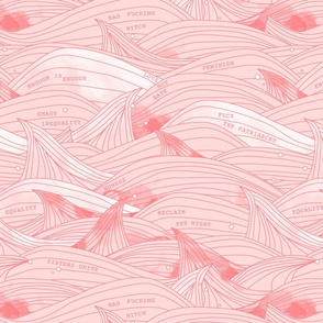Rolling sea feminism pink