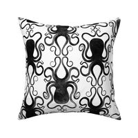 Watercolor octopus black all over