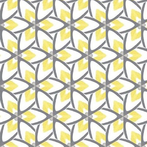 Illuminating Yellow and Ultimate Grey Abstract Floral