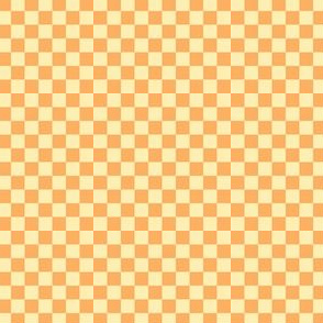 Pastel Checkerboard of Persimmon and Iced Apricot