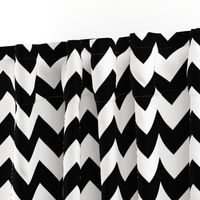 1" white black chevron