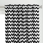 1" white black chevron