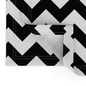 1" white black chevron