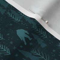 medium scale- Mysterious Big foot - Dark teal