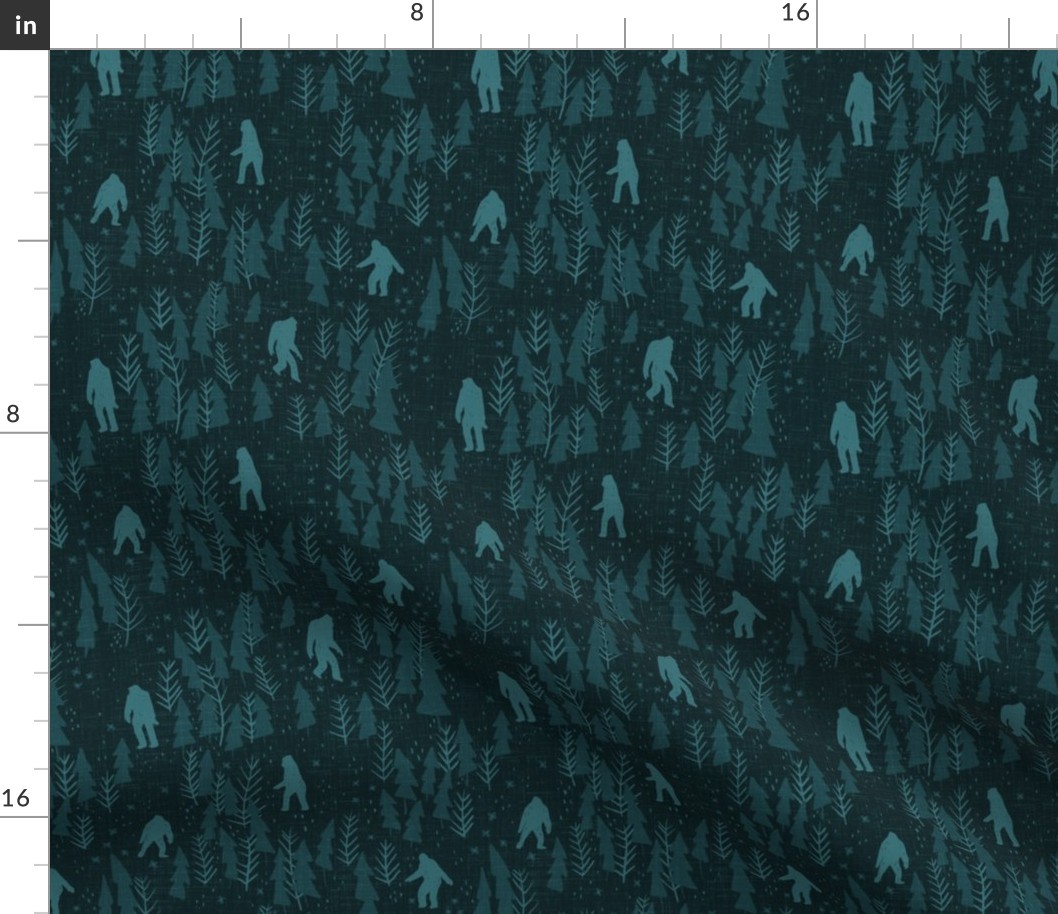 medium scale- Mysterious Big foot - Dark teal