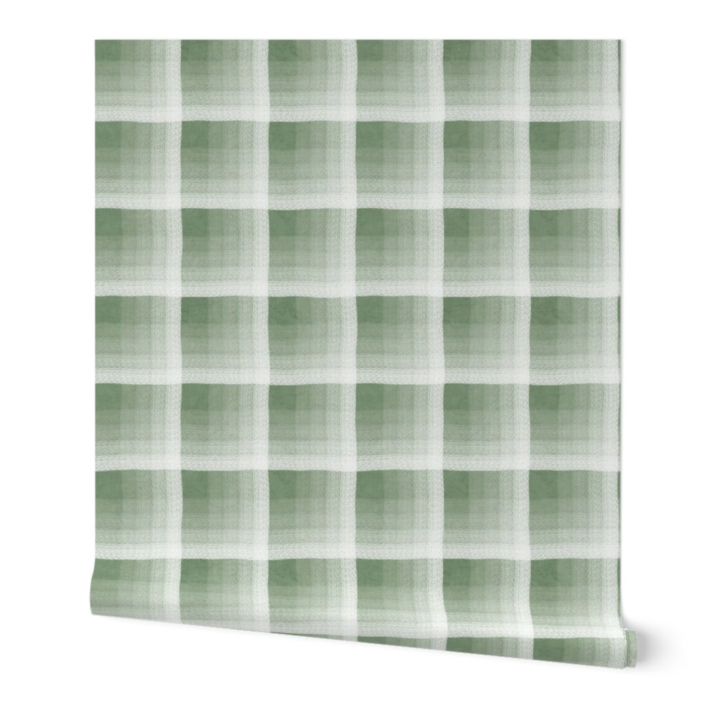 Soft Plaid Sage Texture