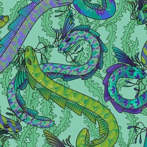 Fabric Creations Fantasy Glitter Fabric Paint 2oz Sea Serpent