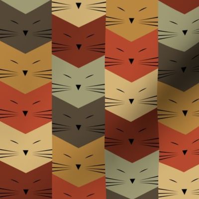 small scale cats - pixie cat roycroft - cats fabric