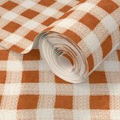 Terracotta Texture Wonky Gingham