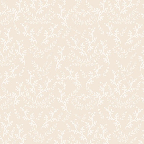 White berry vines on Beige