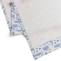 Summer Swan - white blue -medium scale