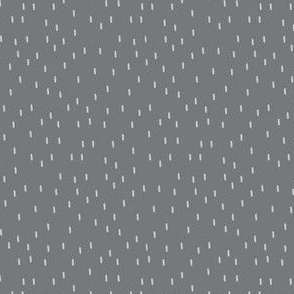 Small Rain Drop Dotted Line Speckle Polka Dots in Gray and White