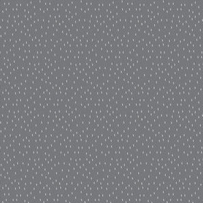 Micro Rain Drop Dotted Line Speckle Polka Dots in Gray and White