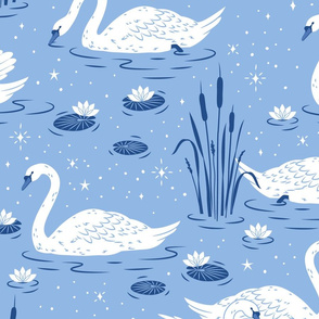 Summer Swan - light blue - extra large scale