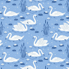 Summer Swan - light blue - large scale