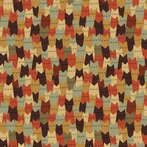 small scale cats - nala cat crowd roycroft - cats fabric