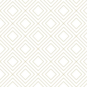 DECO SQUARES - WHITE AND GOLD