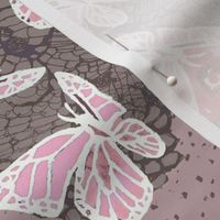 butterflies on lace dotty pink