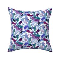 salon swirl aqua teal purple- small scale