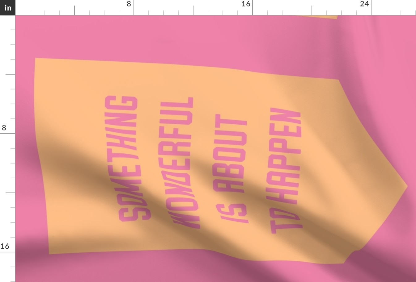 "Wonderful" Banner in Candy Pink and Orange