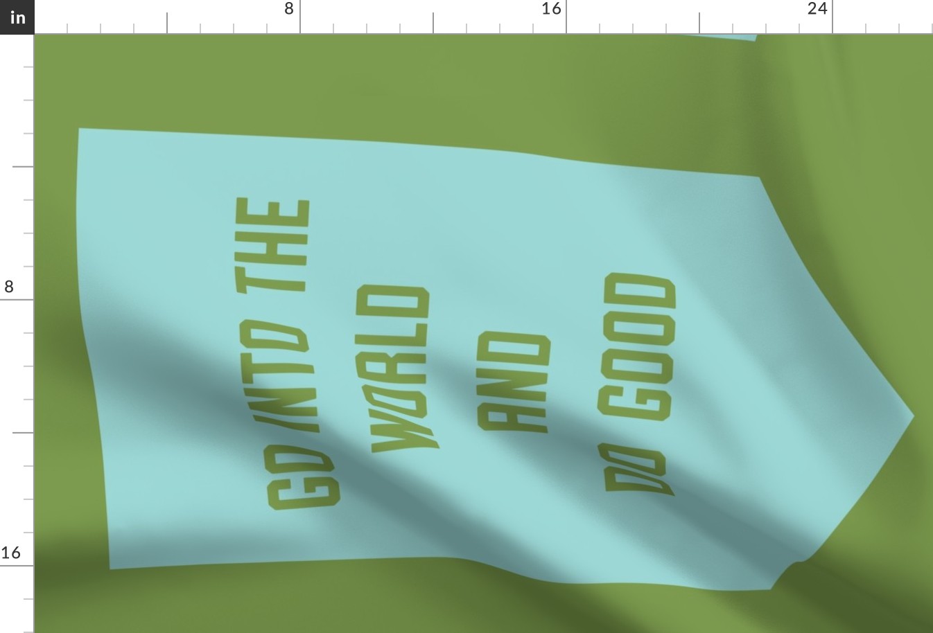 "Good" Banner in Candy Green and Blue