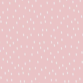 Medium Rain Drop Dotted Line Speckle Polka Dots in Blush Pink