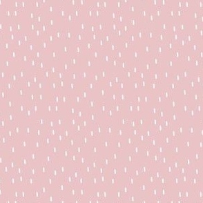 Small Rain Drop Dotted Line Speckle Polka Dots in Blush Pink