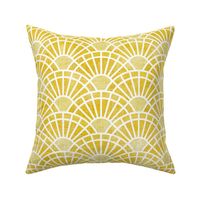 Golden Yellow Sun- Endless Summer-Art Deco Sunshine Large- Jumbo Wallpaper- Neo Art Deco