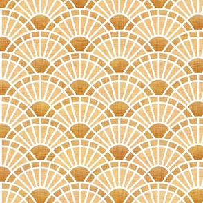 Golden Orange Sun- Endless Summer- Art Deco Sunshine- Siena- Copper- Fall- Autumn- Large