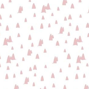 small Geometric Abstract Triangle Mountains  Kids Speckle Dots White Blush