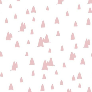 Medium Geometric Abstract Triangle Mountains  Kids Speckle Dots White Blush