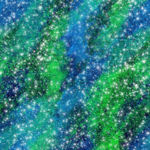 Green Blue Galaxy nebula