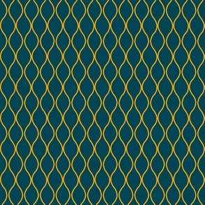 Navy Blue with Yellow Geometric Design