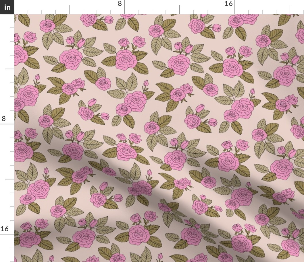 Romantic bohemian rose garden english roses nursery design pink olive green blush