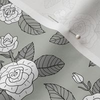 Romantic bohemian rose garden english roses nursery design mist green gray white