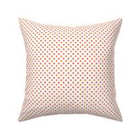 Papaya polka dot on white // coral,  orange and white polka dot 