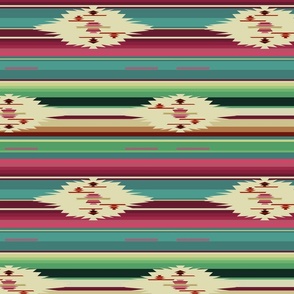 mexican stripes with center - medium