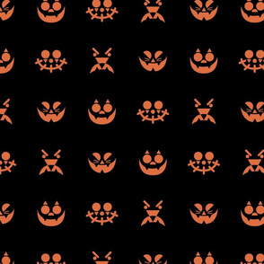 Pumpkin Faces (black and orange)